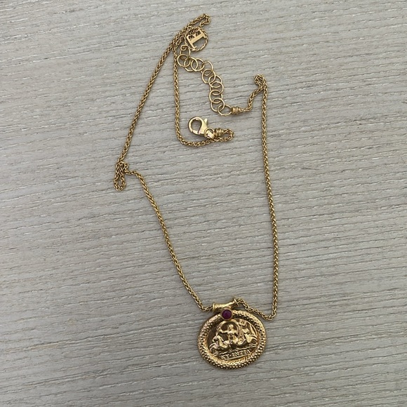 Ross-Simons Italian Tagliamonte .30 Carat Ruby Cameo-Style Pendant Necklace - Picture 4 of 5